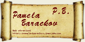 Pamela Baračkov vizit kartica